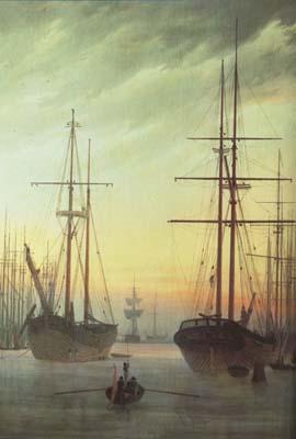 Caspar David Friedrich View of a Port (mk10) Sweden oil painting art